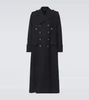 [Dolce & Gabbana] Dolce & Gabbana Double-breasted wool-blend coat AU 93 black