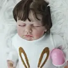 Reborn Doll Loulou Sleeping 19in Newborn Dolls Cloth Body 3D Skin Painted Gift