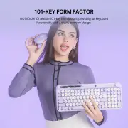 Fantech GO MOCHI101 Wireless Keyboard and Mouse Combo (Purple)