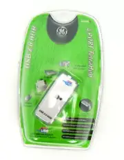 GE USB 2.0 HUB SILVER C97878 4 PORT TetraHub-Built in Cable- Portable