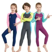 Kid Wetsuit Long Sleeve Girls Boys One-Piece Swimsuit Diving Surfing Suit 0.5mm