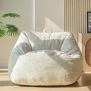 MAXYOYO Bean Bag Chair, Floor Sofa with Handle, Bean Bag Chairs for Adults and Kids, Teens Living Room Bean Bag, Accent Sofa Chair with Pocket for Gaming Reading Relaxing
