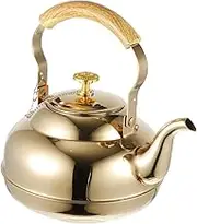 FUNNETOYU Stainless Steel Stovetop Tea Kettle with Infuser Teapot for Induction Gas Stovetops Stylish Polished Finish Safe Secure Lid Efficient Design for Fast Boiling Convenient Spout for