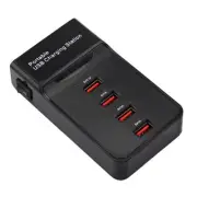 4-Port 5V 5A USB Fast Charging Power Station Charger for Smartphones & Tablets