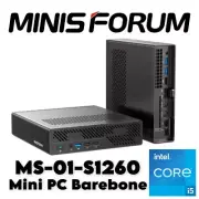 MINISFORUM MS-01-S1260 Mini PC Barebone, No OS/RAM/SSD with Intel Core i5-12600H