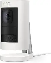 Ring Outdoor Camera Elite (Stick Up Cam) | HD outdoor Security Camera 1080p Video, Two-Way Talk, Wifi, Works with Alexa | alternative to CCTV system - White