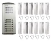 COMMAX 12-Apartment Audio Intercom KIT DR-12AM x1/ DP-SS x12/12V Power Supply x1