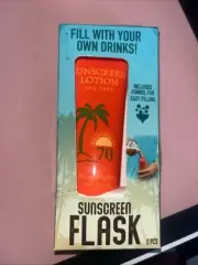 Smuggle Your Booze Sunscreen Flask SPF 30 - Hidden Flask With Funnel 135ml