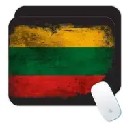 Gift Mousepad : Lithuania Distressed Flag Vintage Lithuanian Expat Country