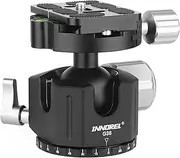 Super Stable Tripod Ball Head-INNOREL G36 Panoramic CNC Metal Camera Tripod Ballhead with 1/4" Arca Swiss Quick Release Plate Aluminum Alloy head for Tripods,Monopod,DSLR,Camcorder, Max Load 20kg
