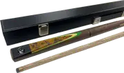 POWER PLAY Infinity Green Flame Pool Snooker Billiard ASH Cue and Case Set