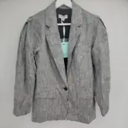 Womens Target Rachel Comey Oversized Blazer Gray Size XS Linen blend