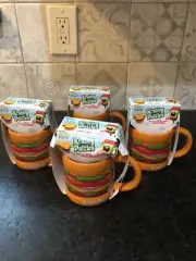 set of 4 -SpongeBob SquarePants KRABBY PATTY 14oz 3D Ceramic Mug and Gummy Candy