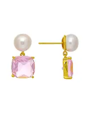 Rivka Friedman 18K Plated CZ Earrings
