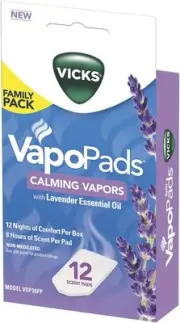 Vicks Calming Lavender VapoPad Family Pack, 12 Count