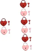 TEHAUX 2 Sets Heart Shaped Lock with Key Cute Luggage Padlock for Suitcases Gym Lockers and Handbags Present to Express Love and Affection Compact Design for Easy Carrying