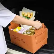 SURDOCA Felt Car Boot Organiser - 19L Boot Tidy, Lightweight & Durable, Foldable Storage - Small Trunk Organiser for Car, and Home Use