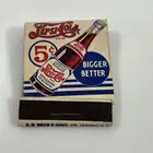 Vintage Pepsi Matches Small Bottle Cola Matchbook 1940's