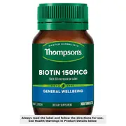 Thompsons Biotin 150mcg 100 Tablets