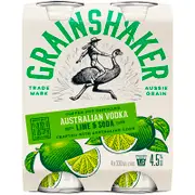 Grainshaker Vodka Lime & Soda Can 330ml