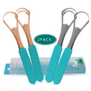 Double Layer Tongue Cleaner Tongue Scraper Reusable Stainless Oral Mouth Br;b CR
