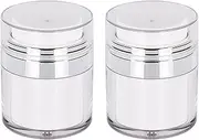 Cream Jar Vacuum Bottle Cosmetics Sub Bottle Travel Portable Press Lotion Bottle Refillable Cosmetic Cream Container Leak-Proof & Airtight