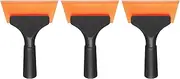 HARFINGTON 3pcs Squeegee 5 Inch Length Auto Water Blade Shower Squeegee with Non-Slip Handle for Car Windshield Window Cleaner Glass Door, Orange