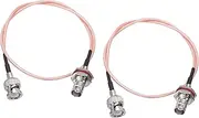 uxcell RG316 Coaxial Cables BNC Male to BNC Female Bulkhead Low Loss RF Coaxial Cable 1.5FT 50 Ohm Orange 2Pcs