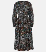 [Ulla Johnson] Ulla Johnson Aurelie ruffled cotton midi dress AU 2 multicoloured