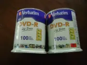 2 X Verbatim Life Series 16x DVD-R 4.7GB 120 Minute Discs Packs of 100 *note