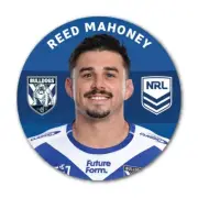 333680 CANTERBURY BULLDOGS NRL TEAM REED MAHONEY PLAYER IMAGE BUTTON BADGE