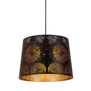Ipil Black Tapered Laser Cut Pendant - Starburst