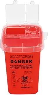 Sharps Disposal Case Bin Plastic Medical Waste Bins Shaver Disposal Case Tattoo Piercing Needles Waste Box Container Red