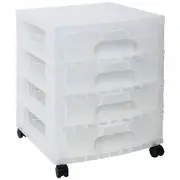 Really Useful Box 4x9.5L Storage Tower Clear