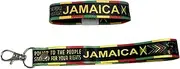 Set of Jamaica elastic Wrist band wristband Key tag gift Jamaican rasta flag symbols