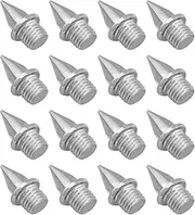 [LT Easiyl] 28PCS Track Shoe Spikes Thread Diameter 5MM Spike Nails for Competition Training Cross Running Sprint on Asphalt Ash Ice Terrain Silver