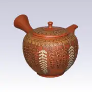 Tokoname Kyusu teapot - SHUNEN - Wisteria - 280cc/ml - Pottery steel net