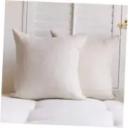 Chenille Throw Pillow Covers 20x20 Inch Pack 20" x 20" (Pack of 2) Off White