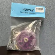 Bike Training Wheels Flash Mute Big Wheel Compatible for 12 14 16 18 20 HUWAY