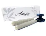 ASTREA 2 Sage & Lavender Candles w/ Holder, Smudge Stick Design, Aromatherapy