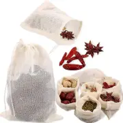 Tinor 24 Pieces Spice Bags for Cooking Coarse Cotton Bags for Strainers Reusable Empty Tea Bags Drawstring Soup Bags Plain Fine Cloth Bags (4 x 6 i...