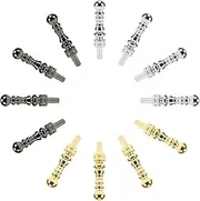 12pcs Metal Cribbage Pegs Fit Cribbage 1/8 Holes, Unique Cribbage Board Pegs Scoring Pins Cribbage Accessories for Family Friends Traditional Cribbage Board Game (Gold, Silver, and Black)