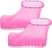 Baluue 1 Pair Massage Foot Bath Shoes Foot Soaking Bath Basin Portable Soak Tubs Spa Shoe Spa for Home Thermal Massage