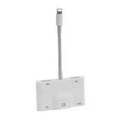 Lightning To Rj45 Ethernet Lan Wired Network Adapter 5 In 1 Usb Otg Lan Rj45 Ethernet 3.5mm High Speed Converter
