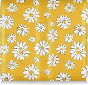 [Amooorous] Yellow Daisy Premium Leather Car Registration & Insurance Card Holder Document Wallet for Driver License, Cards & Essential Documents, Yellow Daisy, 1 size