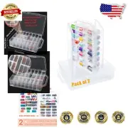 Portable Double-Sided Thread Storage Box - Ideal for Crafts & Accessories