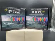 (Set Of 2) GEMMY Commercial Pro 25 Ct C9 Multicolor LED String Light Bulbs E17