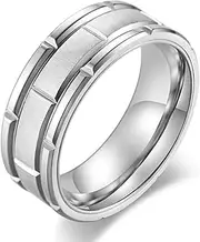 [ATRVWPO] Simple Stainless Steel Ring, European And American Style Men's Titanium Steel Ring