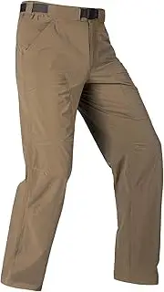 [FREE SOLDIER] Men's Outdoor Cargo Hiking Pants with Belt (Lightweight Waterproof Quick Dry Tactical Pants Nylon Spandex (42W/30L Brown)
