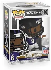 Pop Football: Ravens - Lamar [Jackson] in Throwing Stance Vinyl Figure Included with Box Protector Compatible for Funko